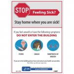 "Stay Home When You Are Sick" Sign_noscript