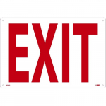 "Exit" Sign, Standard Aluminum, 12" x 18"_noscript