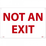 "Not An Exit" Sign, Standard Aluminum_noscript