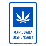 Marijuana Dispensary Sign, 10" x 7"_noscript