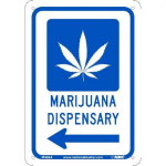 Marijuana Dispensary Left Arrow Sign_noscript