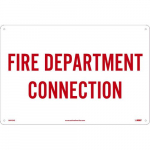 "Fire Department Connection" Safety Sign_noscript