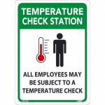 "Temperature Check Station" Sign_noscript