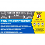 "Covid-19 Safety Precautions", Lg Format Sign