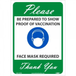"Please Show Proof of Vaccination", Green, Sign_noscript