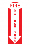 4" x 12" Fire Sign "Fire Extinguisher"_noscript