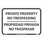 "Private Property No Trespassing Bilingual" Sign_noscript