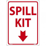"Spill Kit" Sign With Graphic, 14 x 10