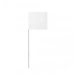 4" x 5" White Plastic Marking Flag_noscript