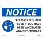 "Mask Required Even if Vaccinated" Sing, Rigid Plastic_noscript