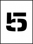24" Stencil Number "5"