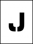 24"Stencil Letter "J"