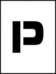 24"Stencil Letter "P"_noscript