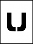 12"Stencil Letter "U"_noscript