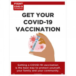 "Get Your Covid-19 Vaccination", Poster, Polytag