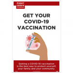 "Get Your Covid-19 Vaccination", Poster, Unrippable Vinyl_noscript