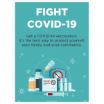 "Fight Covid-19, Get a Vaccination", Poster, Polytag