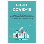 "Fight Covid-19, Get a Vaccination", Poster, Vinyl_noscript