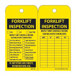 6" x 3" "Forklift Inspection" Unrip Vinyl Tag
