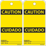 "Caution Bilingual" Tag_noscript