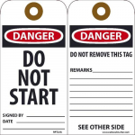 "Danger Do Not Start Signed" Tag, Grommet_noscript