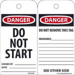 "Danger Do Not Start Signed" Tag_noscript
