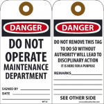 "Danger Do Not Operate" Tag_noscript