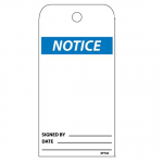 Accident Prevention Tag w/Legend: "Notice"_noscript