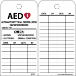 "AED Inspection Record" Tag
