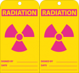 Accident Prevention Tag w/Legend: "Radiation"_noscript