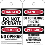 "Danger Do Not Operate" Paper Tag