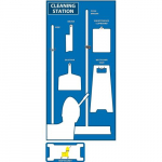 Cleaning Station Shadow Board, Blue/White, General
