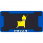 "Mop Bucket", Floor Sign, Walk on Smooth, Blue/Black_noscript
