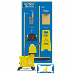 Cleaning Station Shadow Board, Kit, Blue/White, Aluminum