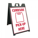 "Curbside Pick-Up", Sign/Stand, Rigid Plastic