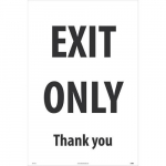 Exit Only, 36 x 24", Coroplast_noscript