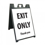 "Exit", Sidewalk Stand/Sign, Plastic_noscript