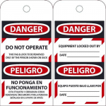 Tag "Danger Do Not Op..." Polytag, 3" x 6"_noscript