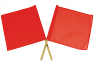 Red Safe-T-Flag 18" x 18" w/ 30" Handle_noscript