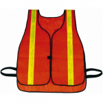 Safety Orange Vest with Yellow Reflective Stripes_noscript