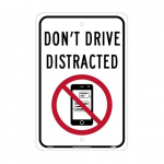 "Don't Drive Distracted" Sign_noscript