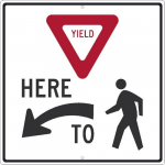 "Yield Here" Arrow Symbol Sign