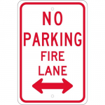 "No Parking Fire Lane" Sign_noscript