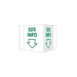 "SDS Info" Acrylic Visi Sign - White_noscript