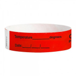 Temperature Pre-Screened Date, Wristband, Red_noscript