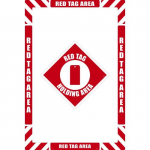 "Red Tag Area" Floor Marking Kit, Walk on (Textured)