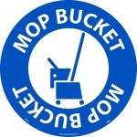 Vinyl Floor Walk On Sign "Mop Bucket"_noscript