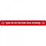 "3 Ft Thank You Social Distancing" Floor Strip, Yellow