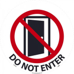 "Do Not Enter" Walk on Floor Sign, Smooth, 17"x17"_noscript