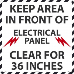 "Keep Panel Clear 36 In" Walk on Sign, Smooth, 36"x36"
